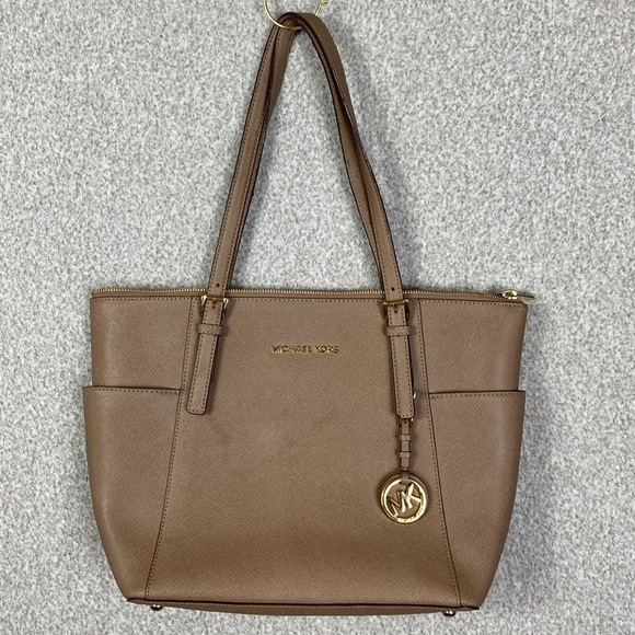 Michael Kors large Charlotte tote saffiano cross grain leather shoulder bag zip - Picture 4 of 15
